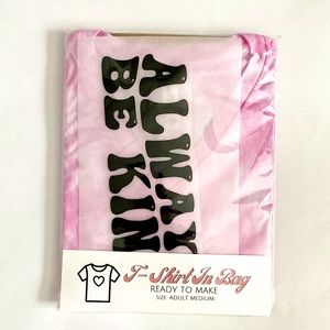 Always Be Kind Light Pink Tie Dye V-neck Shirt